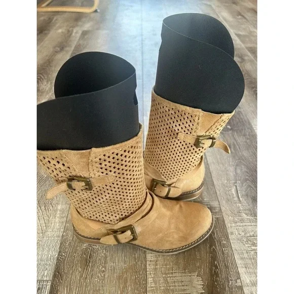 Sundance Women’s Leather Boots Size 38 (7.5-8) Tan - Picture 5 of 12